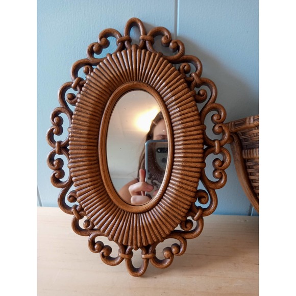 Vintage Homco Decorative Mirror & Wall Planter - Picture 2 of 11